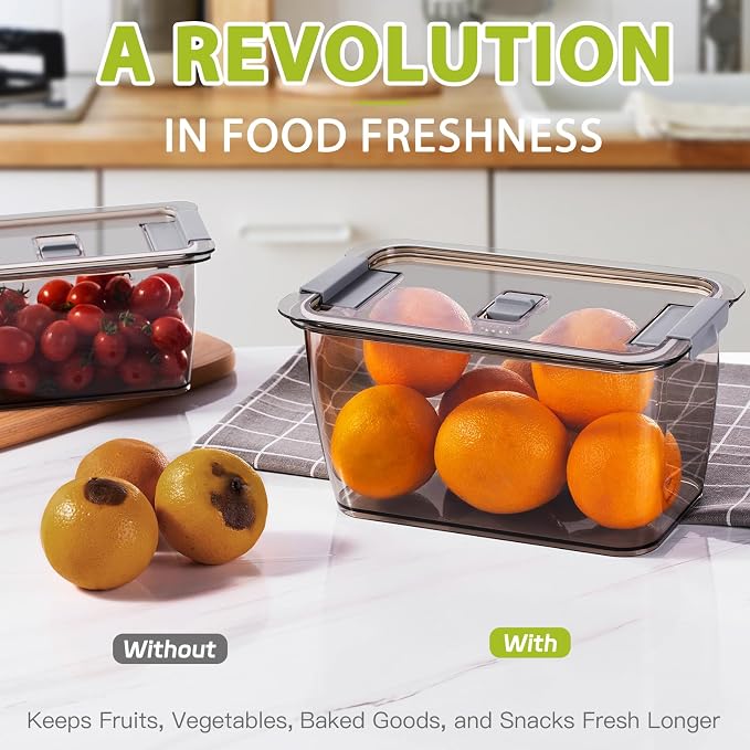 Fresh Fruit Vegetable Storage Containers, 3 Pack Produce Saver Container - Image 7