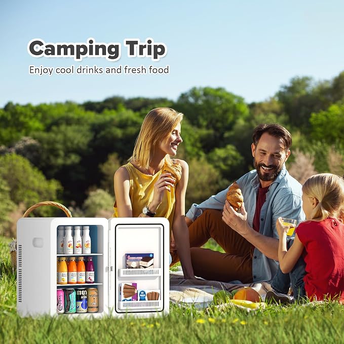22L/30Cans Mini Fridge for Bedroom, 12v DC Portable Cooler & Warmer, Mini - Image 6
