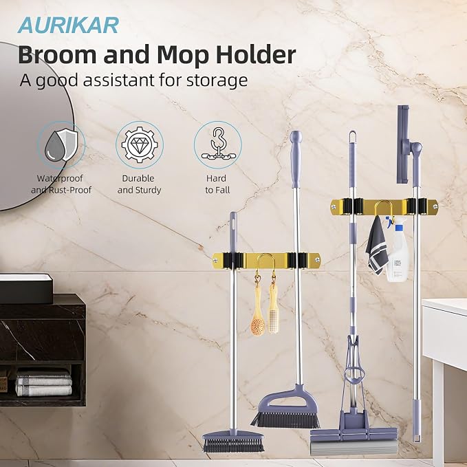 Broom Holder Wall Mount, Broom Hanger - Image 3