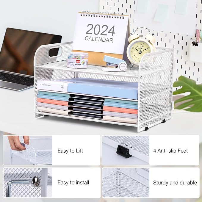 3-Tier Letter Tray Paper Organizer - Image 5