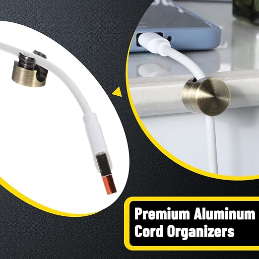 SHENLIU 3 Pcs Cable Anchors for Desk, Adhesive Charger Holders for Cords - Image 5