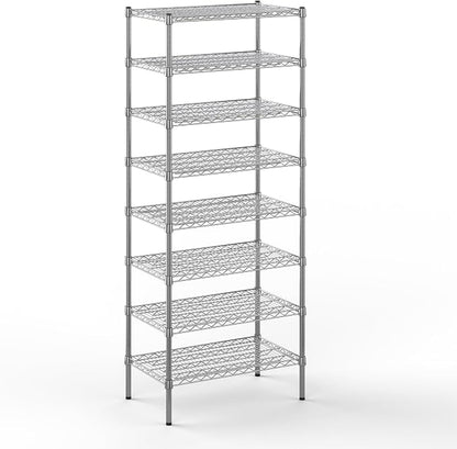 18" Deep x 30" Wide x 74" Height Wire Shelving Kit | 8-Tier | NSF Commercial by Regal+Altair