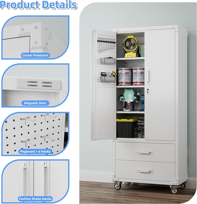 Upgraded Metal Garage Storage Cabinet - Image 7