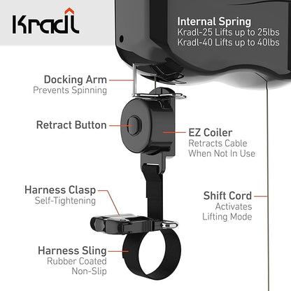 Kradl - Ceiling Mount Bike Lift and Rack. Bicycle Storage Hoist Without - Image 6