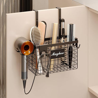 Hair Dryer Holder Cabinet Door 3-in-1 Adhesive Hair Tool Organizer Wall Mounted by COMFORTYOURHOME