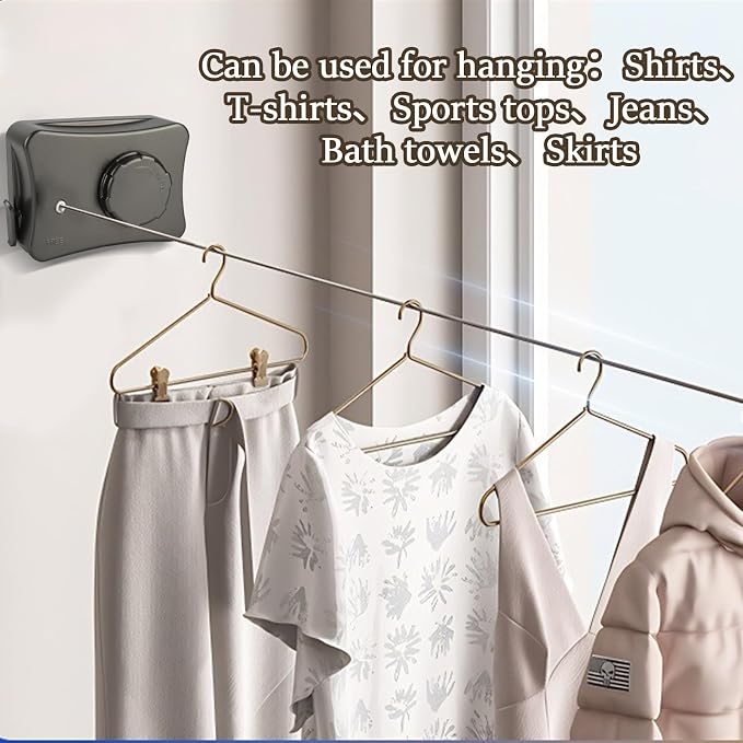 Retractable Clothesline, Retractable Outdoor Clothes Line, Heavy Duty Clothes - Image 4