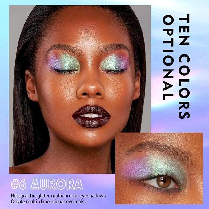 MAKI YIKA 3Pc Glitter Eyeshadow Liquid Multichrome Eyeshadows Long Lasting - Image 3