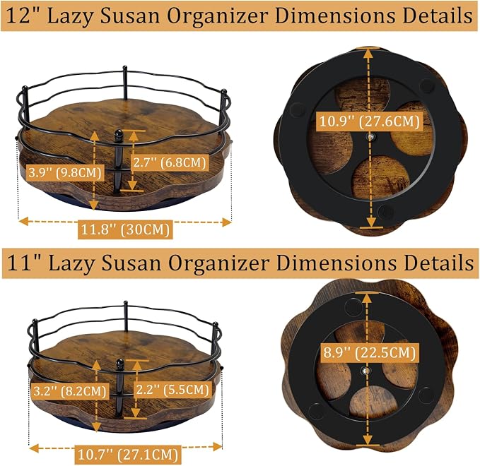 2 Pack, 360° Rotating Lazy Susan Organization and Storage - Image 4