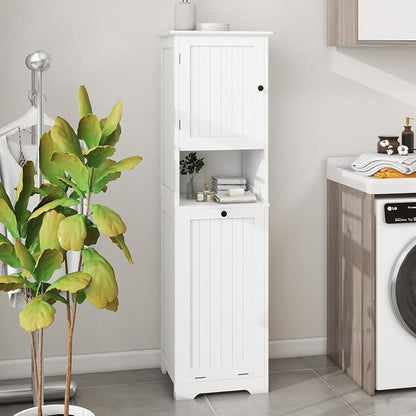 Tilt Out Laundry Hamper Cabinet, Hamper Cabinet Shelf by LOCSEAR