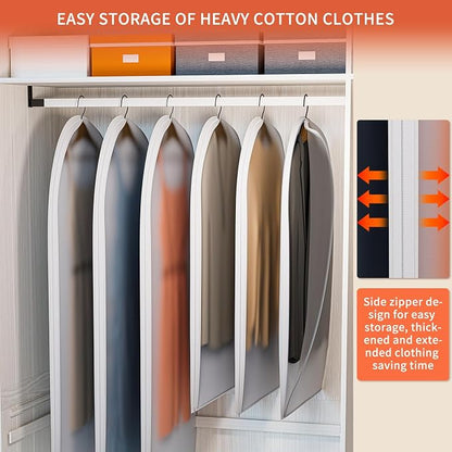 Clear Garment Bags for Hanging Clothes, 48in Dress Clothing Suit Bags Coat for - Image 5