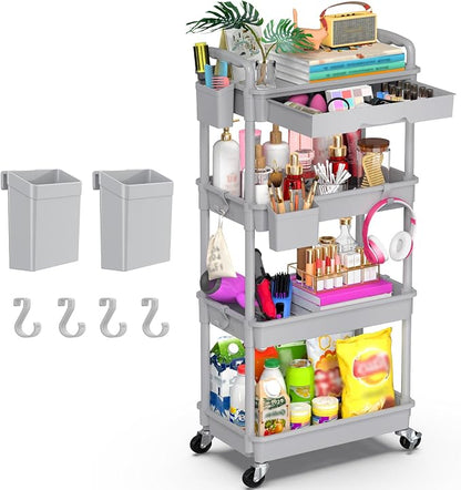 Goovilla 4 Tier Rolling Utility Cart Organizer by Goovilla