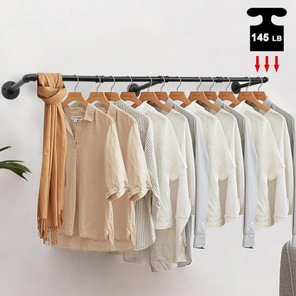 Livabber Industrial Pipe Clothes Rack, Heavy Duty Detachable Iron Garment Rack - Image 6