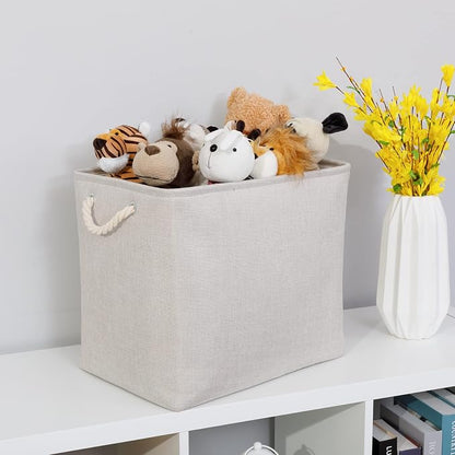 Bidtakay Fabric Beige Baskets Extra Large Organization Baskets - Image 6
