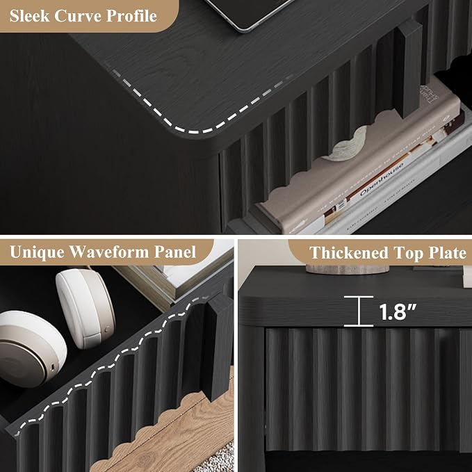 Fluted Nightstand Set of 2 - Image 7