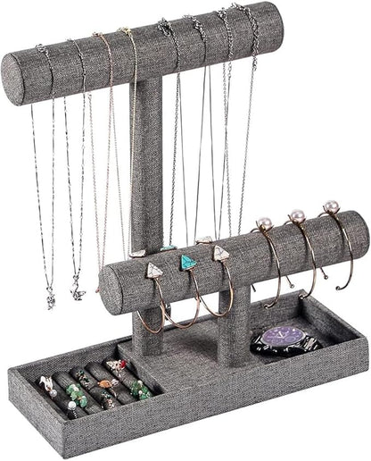 Coward 2 Tier Necklace Bracelet Holder Organizer - Image 3