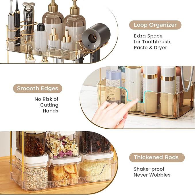 Aveniee Bathroom Counter Organizer, 3 Tier Skincare Perfume Countertop Storage - Image 5