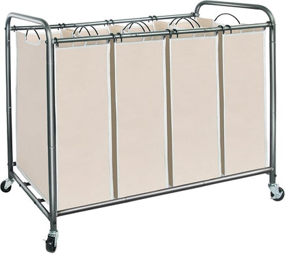 STORAGE MANIAC Laundry Sorter 4 Section, 47.8 Gal Laundry Hamper by STORAGEMANIAC