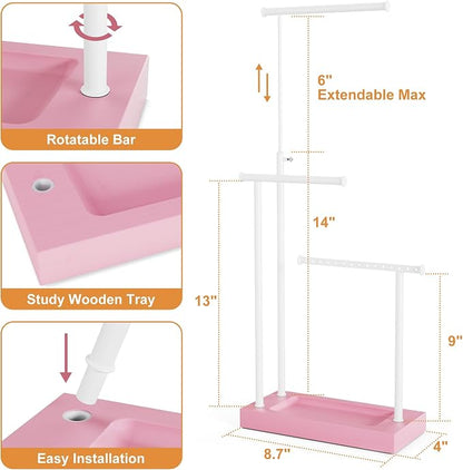 SRIWATANA Jewelry Organizer Stand, Extra Tall Necklace Holder Jewelry Holder - Image 7