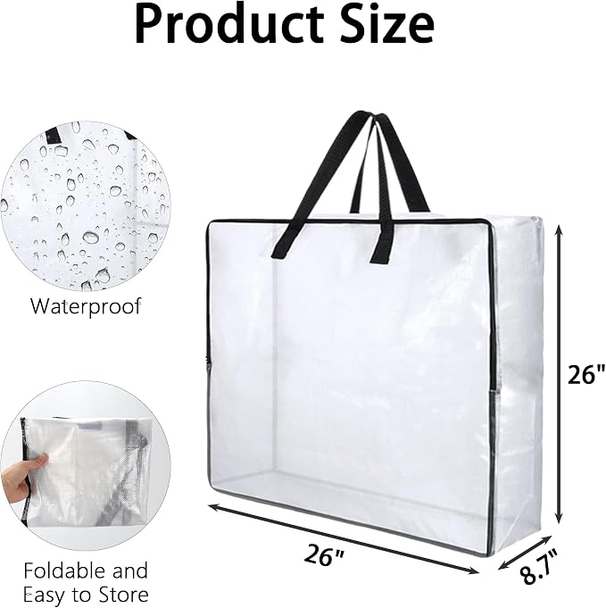 4 Pack Wreath Storage Bag, 26 Inches 90 L Wreath Storage Container, Reinforced - Image 2
