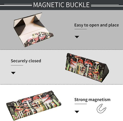Foldable Glasses Case, Magnetic PU Leahter Sunglasses Case, Cute Hard Shell - Image 5