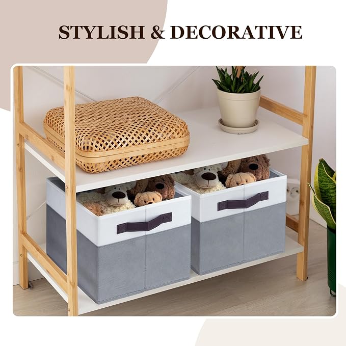 Criusia Large Storage Baskets 8 Pack Versatile Fabric Storage Bins - Image 5
