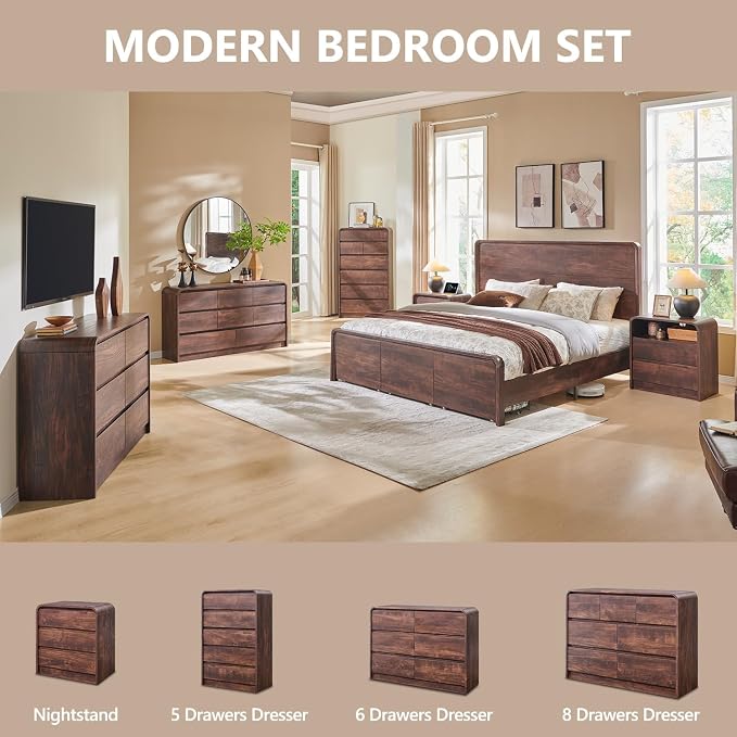 25" Tall Modern Nightstand - Image 6