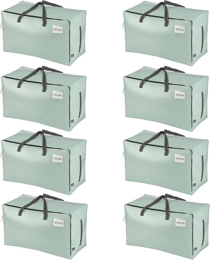 VENO 8 Pack Moving Bags and Large Christmas Decoration Storage Bins by Veno