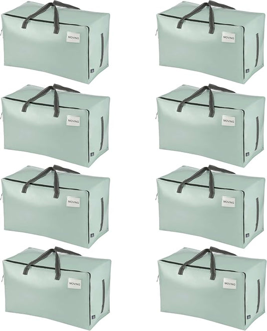VENO 8 Pack Moving Bags and Large Christmas Decoration Storage Bins by Veno