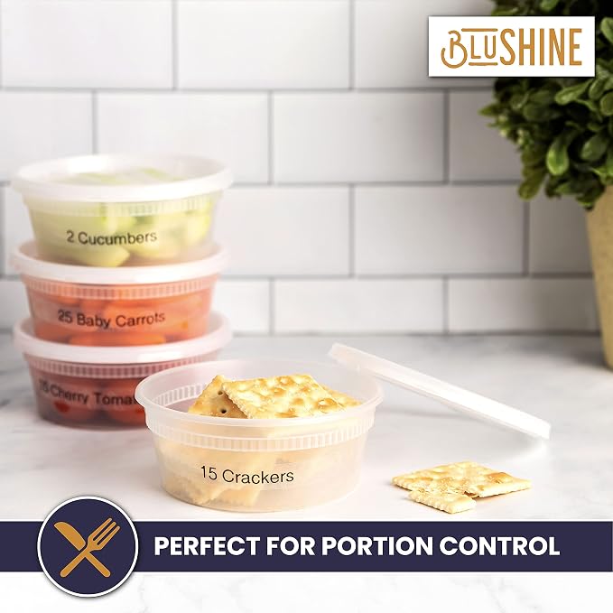 8 oz. Plastic Deli Food Storage Containers - Image 3