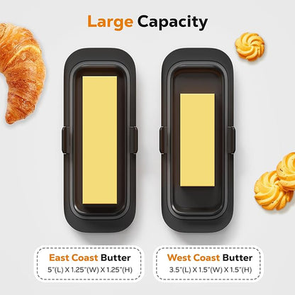 Butter Dish with Lid for Countertop and Refrigerator Door Shelf, Airtight - Image 3