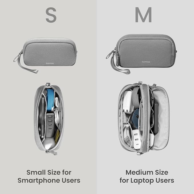 tomtoc Electronics Organizer Travel Case, Water Resistant Travel Bag Cable - Image 7