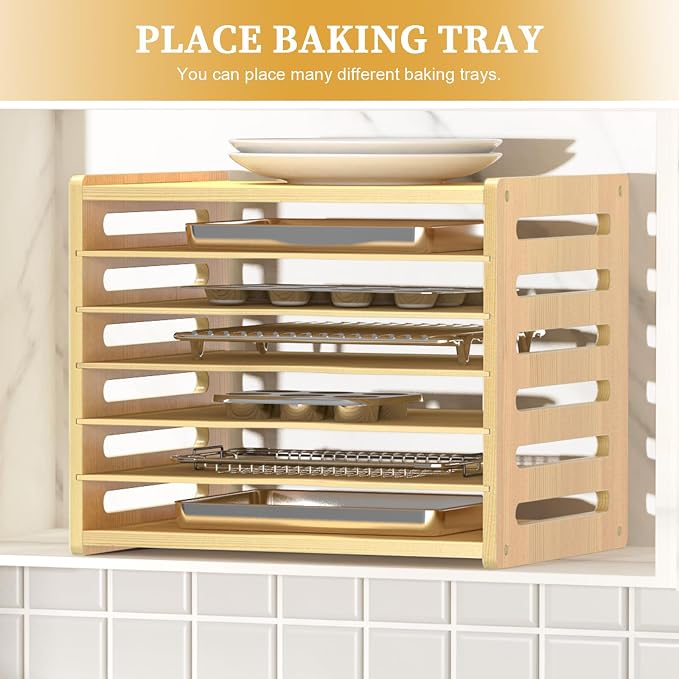 7 Tier Large Size Wooden Tray Dividers - Image 8
