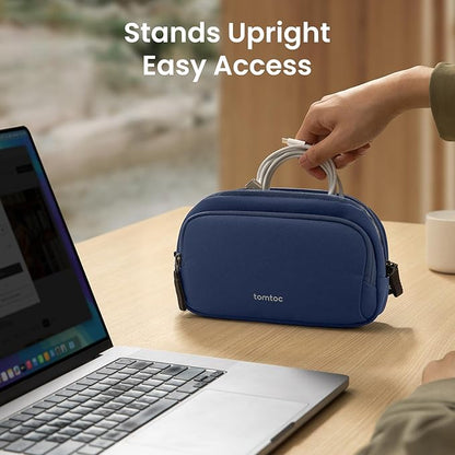 tomtoc Electronic Organizer Travel Case, Water Resistant Dual Compartment Tech - Image 3