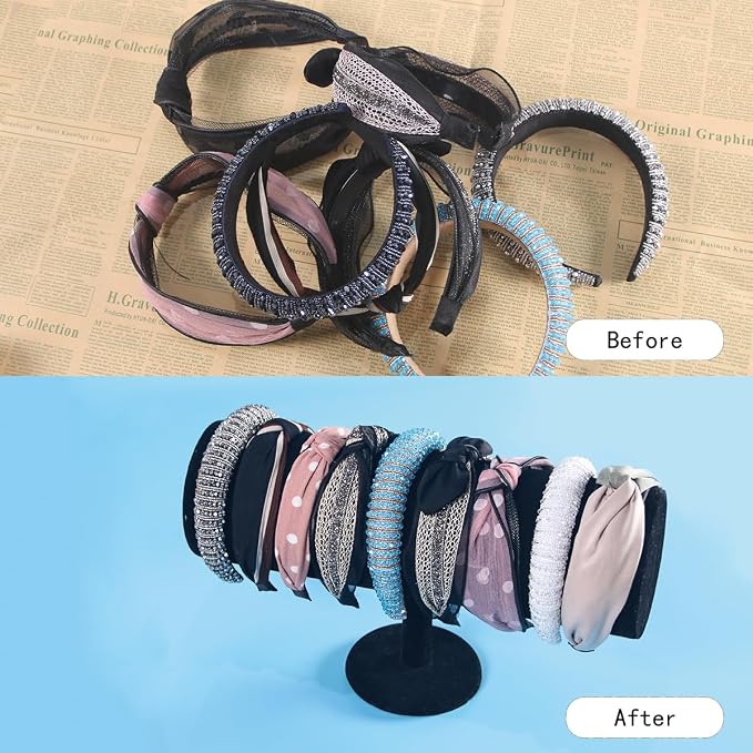 ByKen T-bar Headband Holder Organizer, Hair Band Ear Jewelry Accessories - Image 3