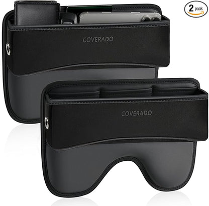 Coverado Universal Car Seat Gap Filler Organizer, Premium Suede Leather Car by COVERADOAUTO