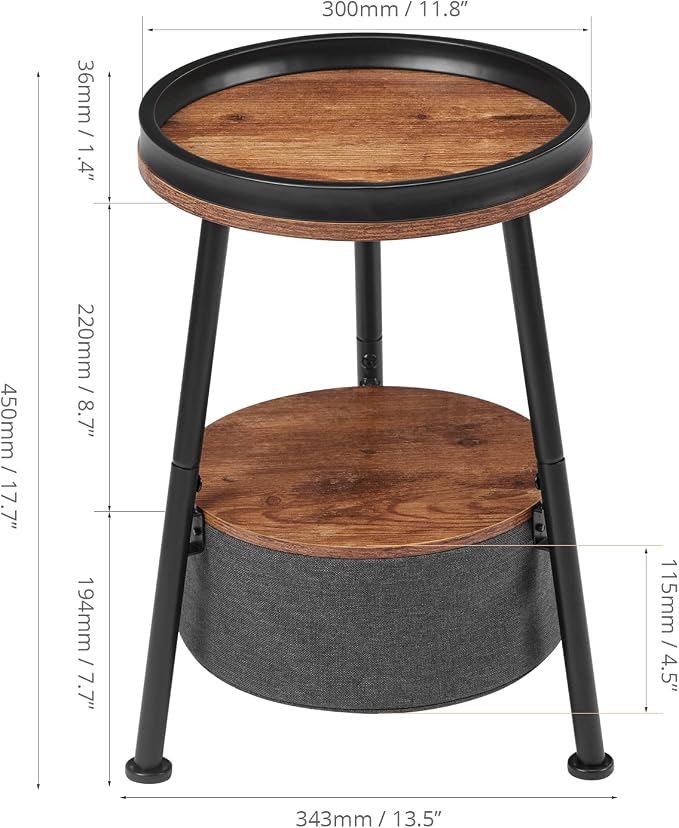 Round End Table, Round Side Table - Image 3