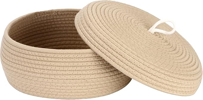 Sea Team Round Cotton Rope Storage Basket by SeaTeam