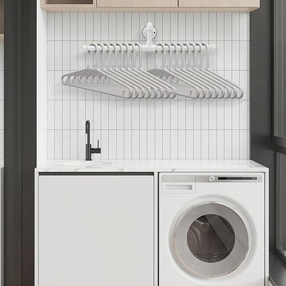 Industrial Pipe Clothes Rack Floating DIY Wall Mounted, Heavy Duty Rustic - Image 5