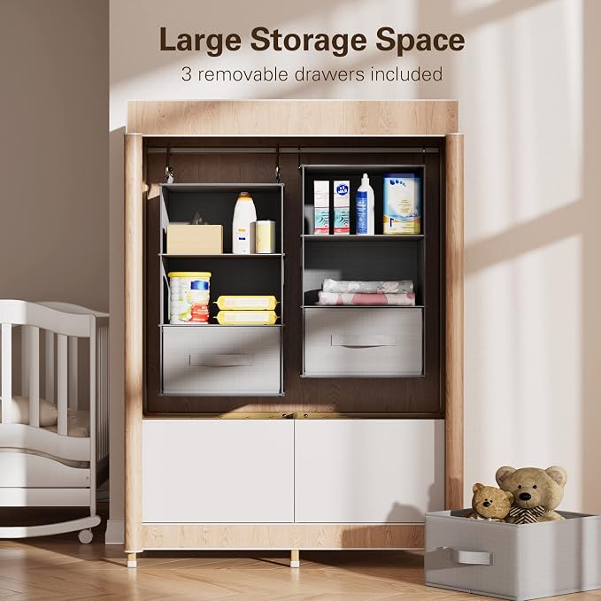Pipishell 6-Shelf Hanging Closet Organizer, Hanging Shelves - Image 6