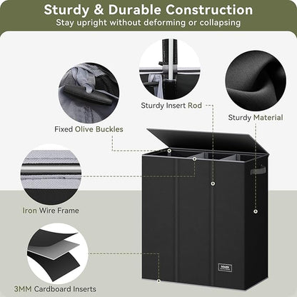 SOLEDI 160L Laundry Hamper 3 Section, Extra Large Laundry Hamper - Image 5