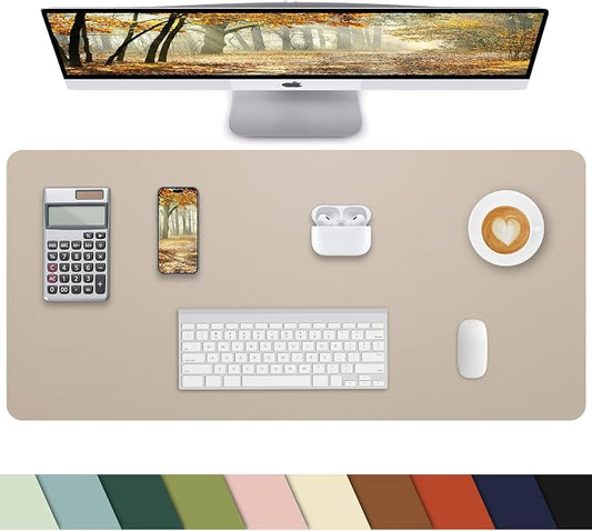 PULeather Non-Slip Desk Mat, Large Mouse Pad & Laptop Desk Pad by cebowa