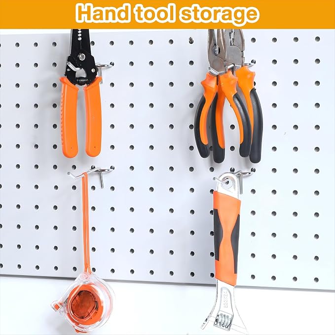 Funrous 100 Pack Peg Board Hooks Stainless Steel Pegboard Hooks Shelving - Image 7