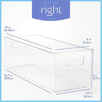 primebox Plastic Food Storage 4 Pack Clear Container Bin - Image 3