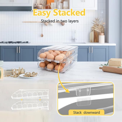 Egg Holder for Fridge, Automatic Steady Rolling Egg Container - Image 5