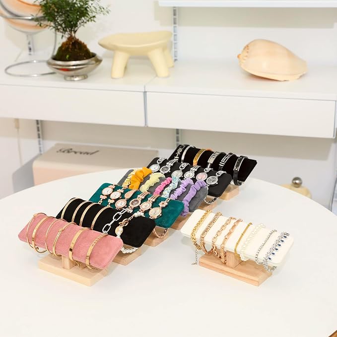 Wooden Watches Display Stands Base Watch Necklace Bracelet Organizer Rack - Image 8