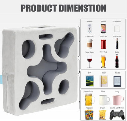 Couch Cup Holder-Sofa Cup Holder Pillow Tray Caddy Cupholder Hearted - Image 2