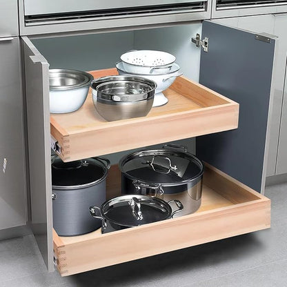 20”W x 21”D x 3”H Soft Close Slide Out Wood Drawer Organizer - Image 8