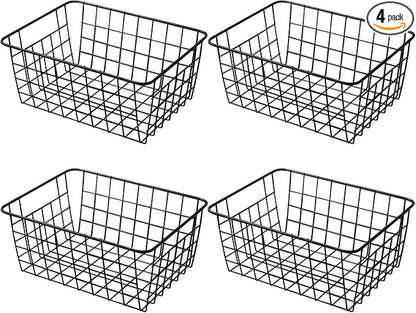 11" Upright Freezer Storage Baskets, Bathroom Organizing by Brightalk