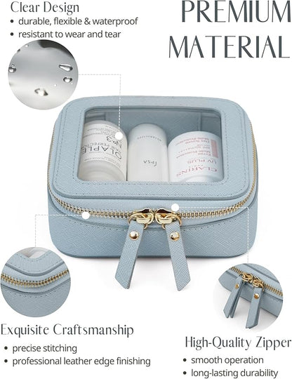 Popvibe Clear Makeup Bag Travel Cosmetic Case Transparent Toiletry Bag - Image 4