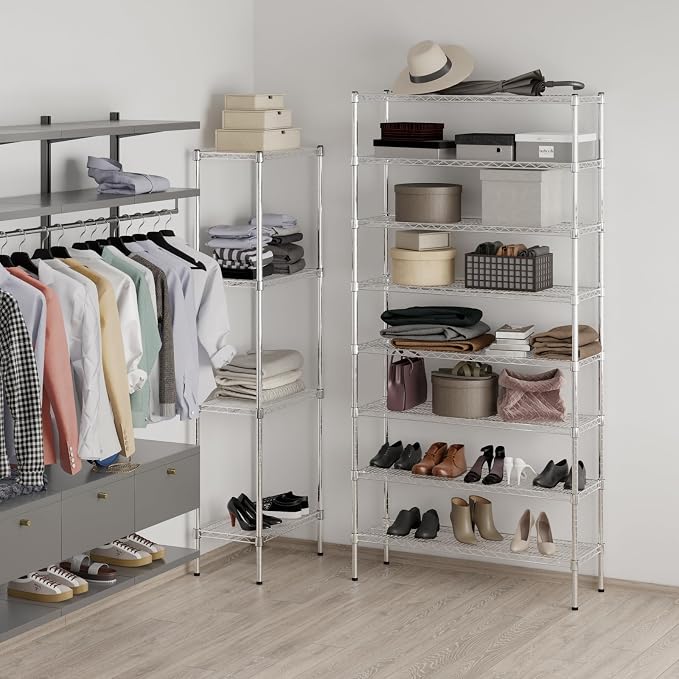 14" Deep x 42" Wide x 86" Height Wire Shelving Kit | 8-Tier | NSF Commercial - Image 4